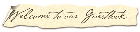 Welcome to our guestbook